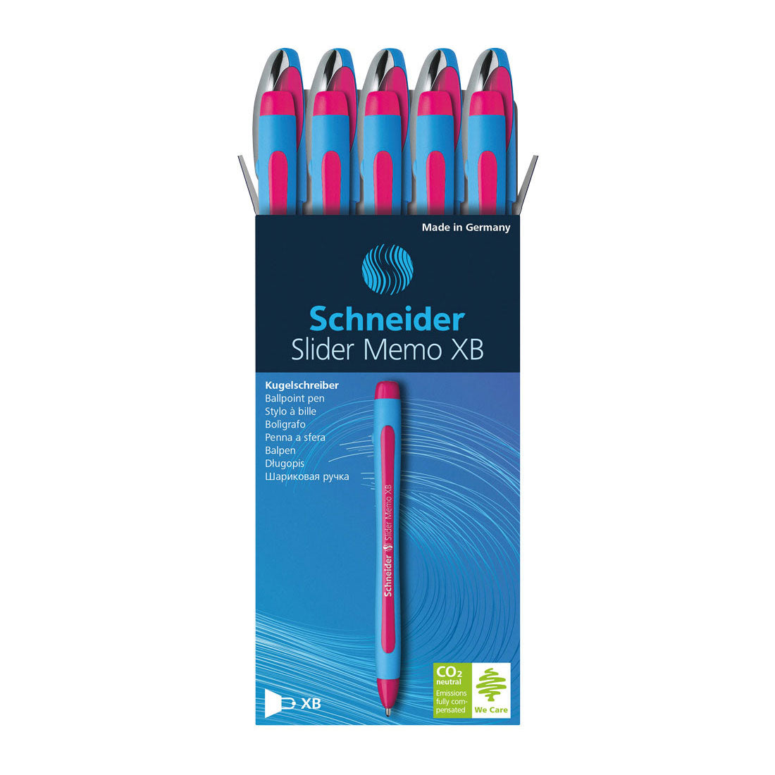 Memo Ballpoint Pen XB, Box of 10#ink-color_pink