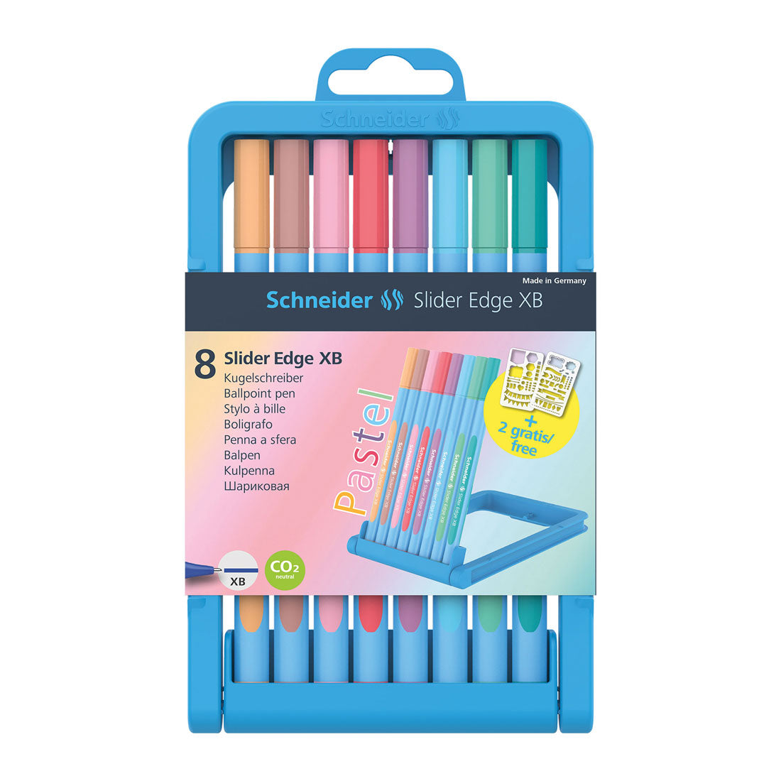 Edge Pastel Ballpoint Pen XB, Case 8 pieces