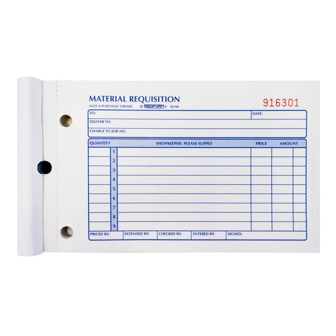 Material Requisition Book 1L114