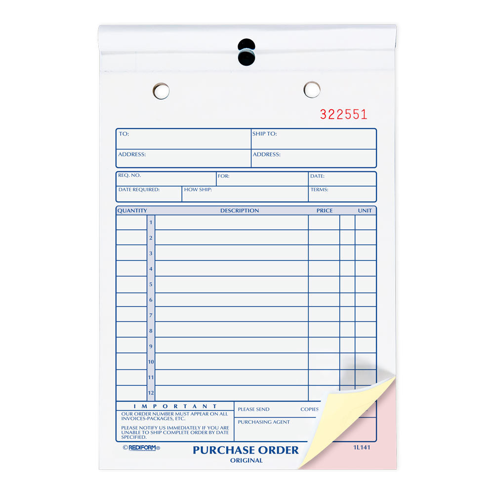 Purchase Order Book 1L141