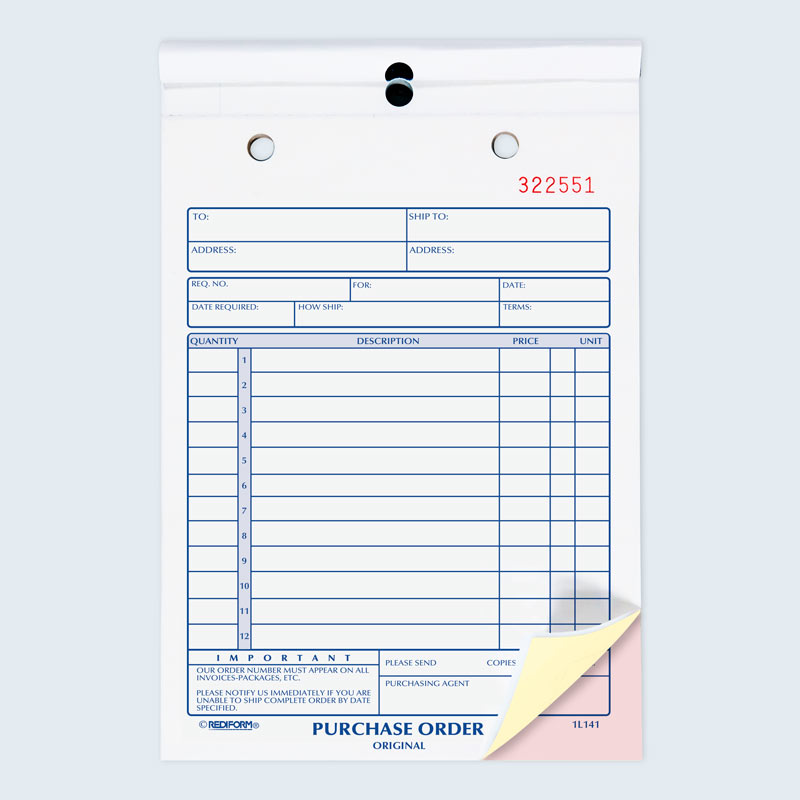 Purchase Order Book 1L141