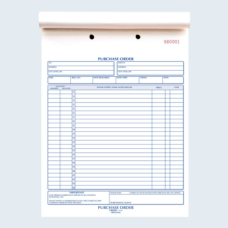 Purchase Order Book 1L146