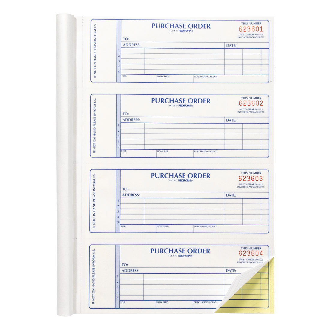 Purchase Order Book 1L176