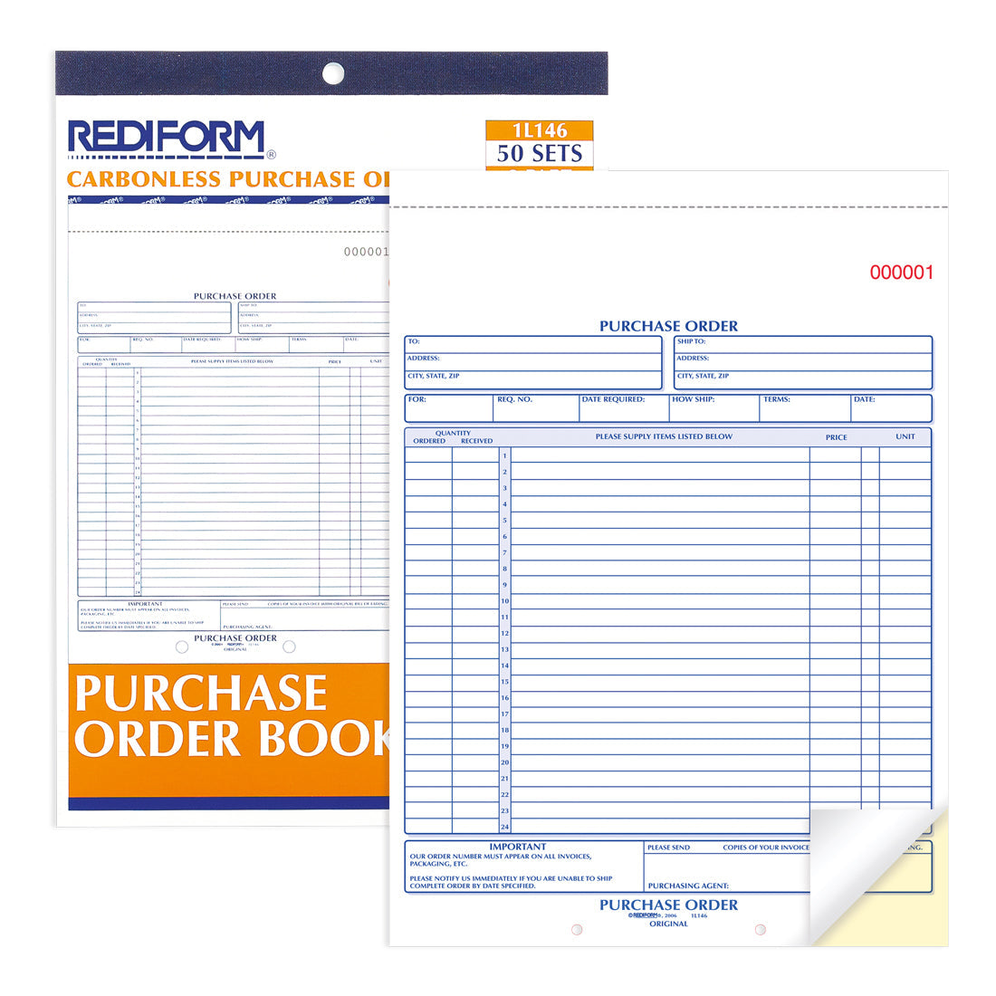 Purchase Order Book 1L146