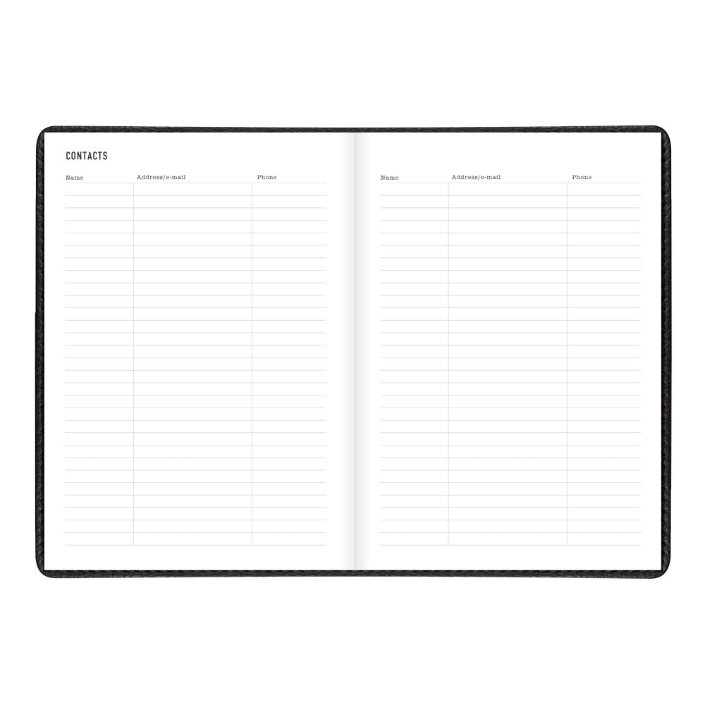 Letts A5 Weekly Planner, Milano, 2027 Black 27-080569#color_black