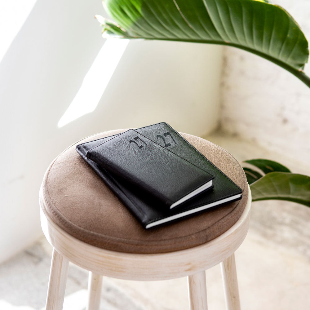 Letts A5 Weekly Planner, Milano, 2027 Black 27-080569#color_black