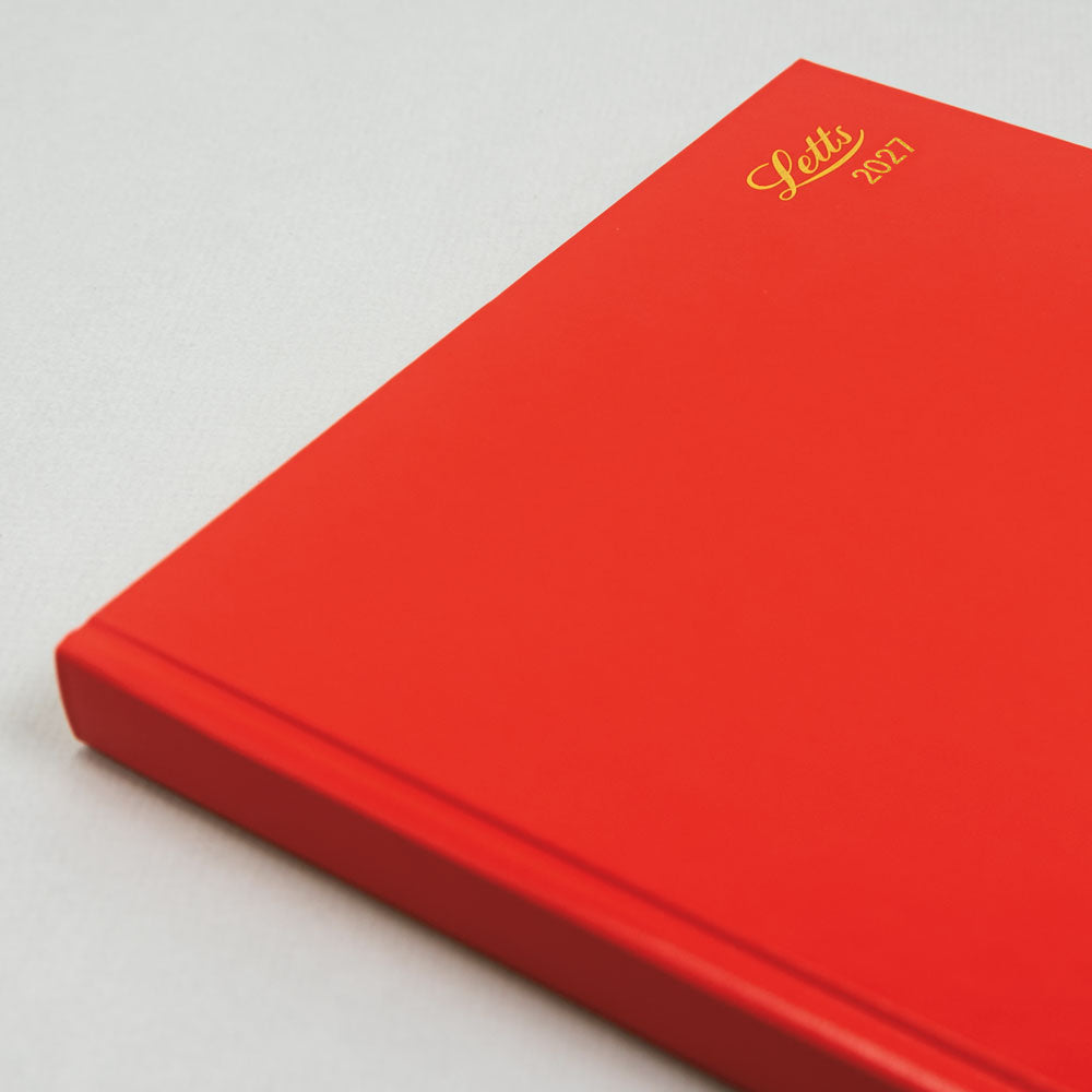 Letts Quarto Daily Planner, Standard, 2027 Red 27-C10YBY#color_red