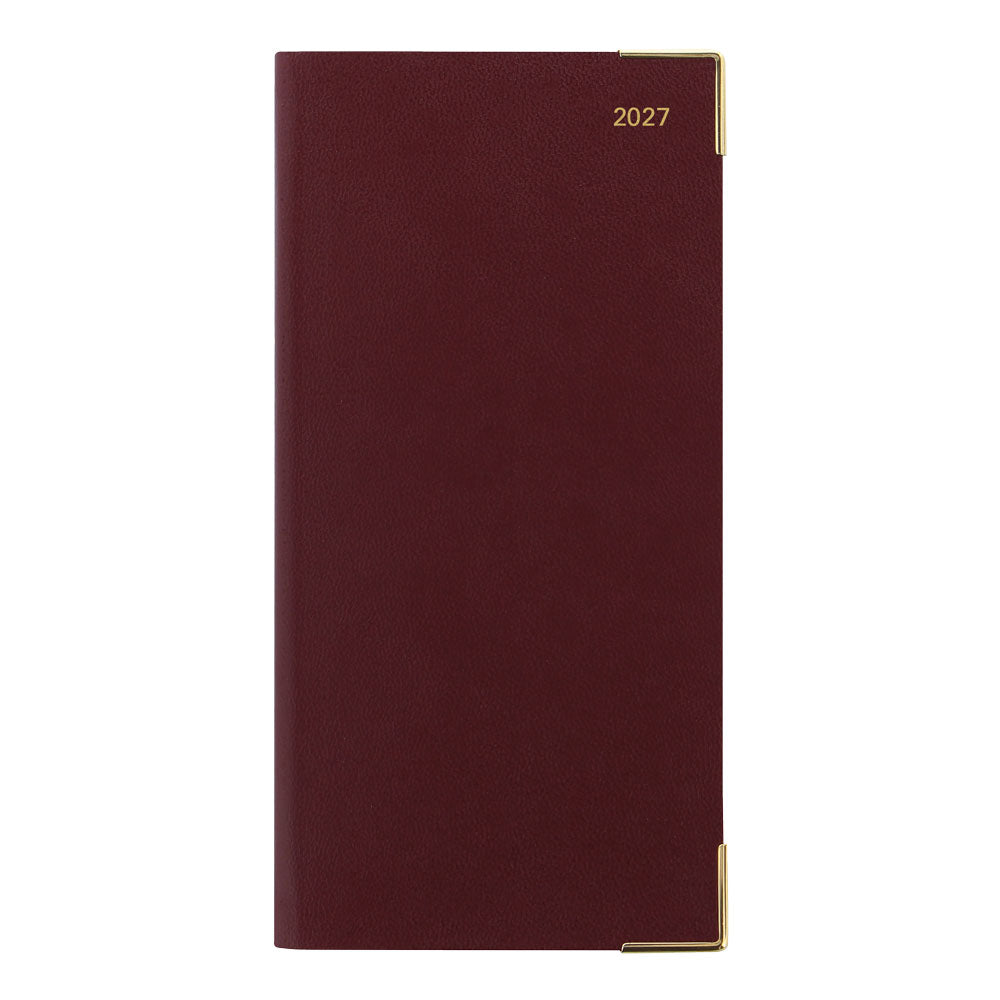 Letts Slim Weekly Appointment Book, Classic, 2027 Burgundy 27-C32SBY#color_burgundy