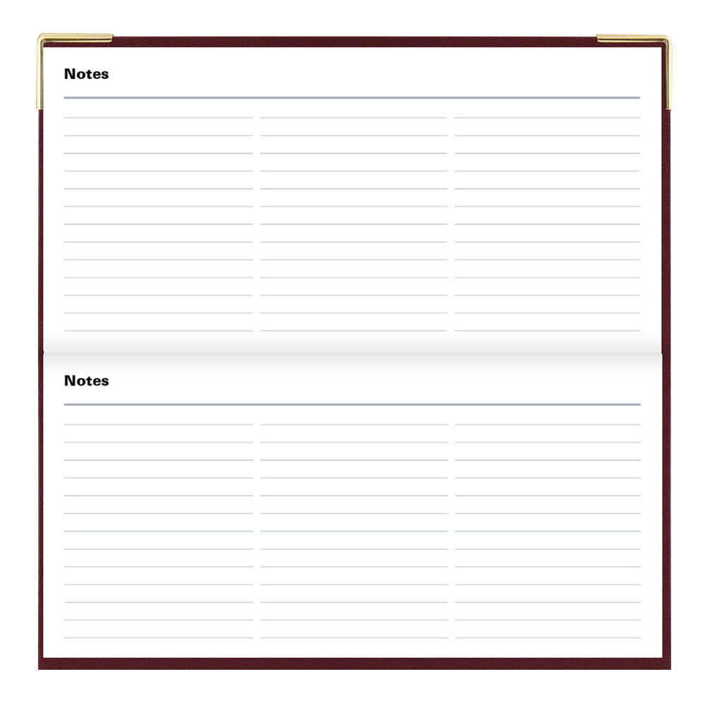 Letts Slim Weekly Appointment Book, Classic, 2027 Burgundy 27-C32SBY#color_burgundy