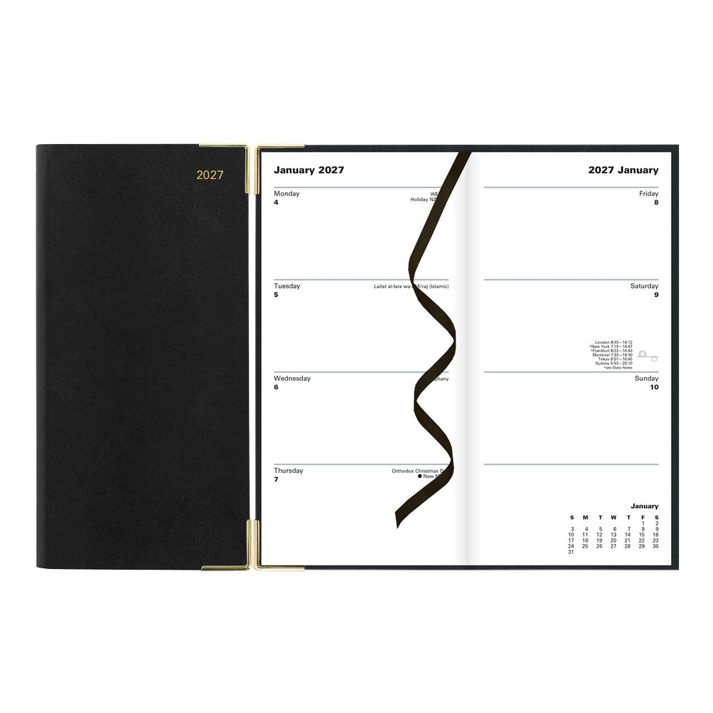 Letts Slim Weekly Planner, Classic, 2027 Black 27-C32SUBK#color_black