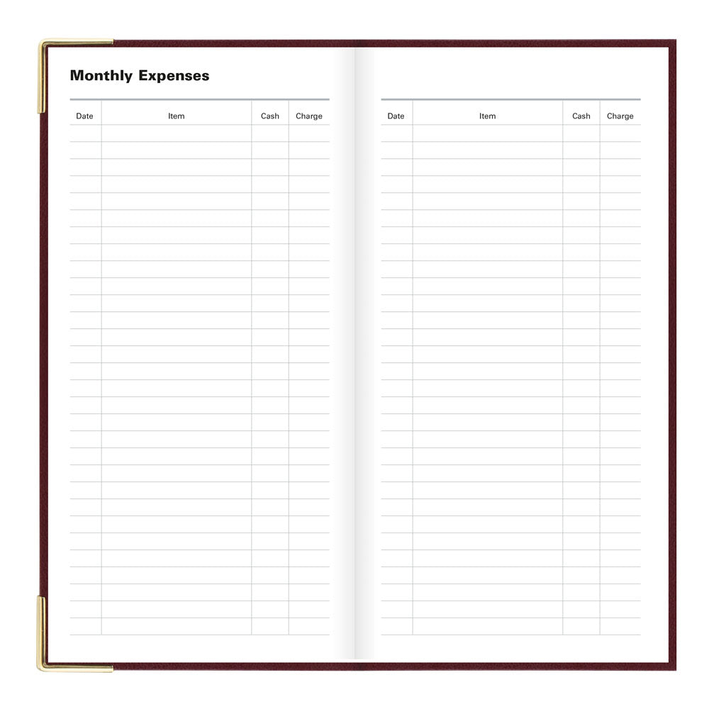 Letts Slim Weekly Planner, Classic, 2027 Burgundy 27-C32SUBY#color_burgundy