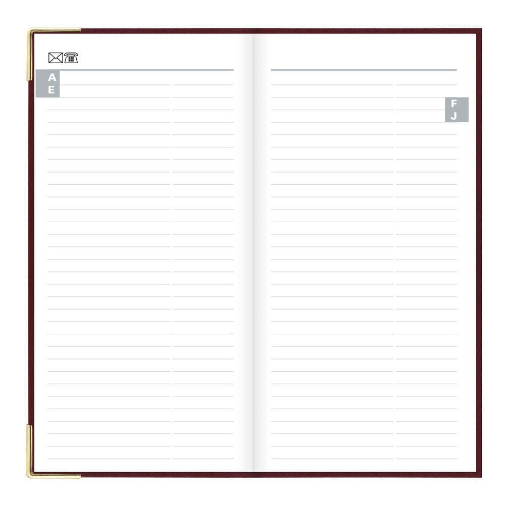 Letts Slim Weekly Planner, Classic, 2027 Burgundy 27-C32SUBY#color_burgundy
