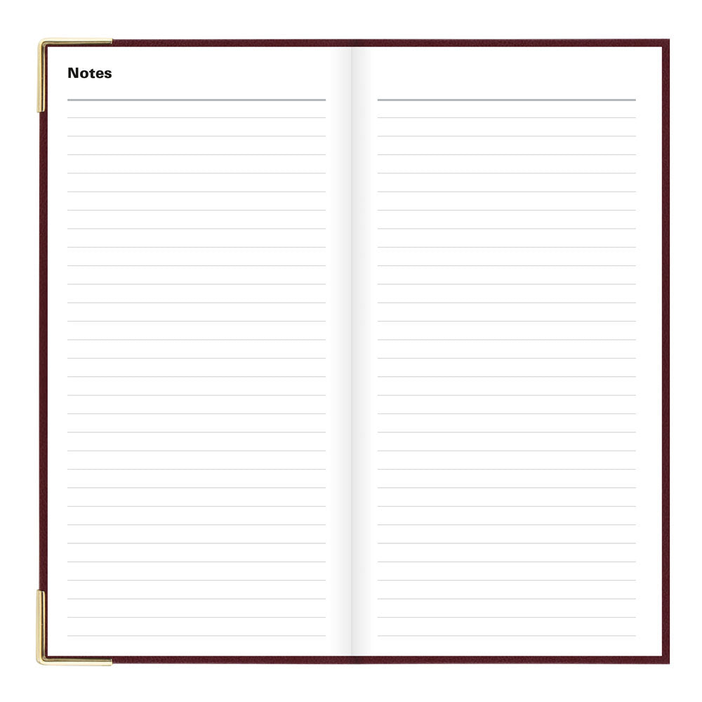 Letts Slim Weekly Planner, Classic, 2027 Burgundy 27-C32SUBY#color_burgundy