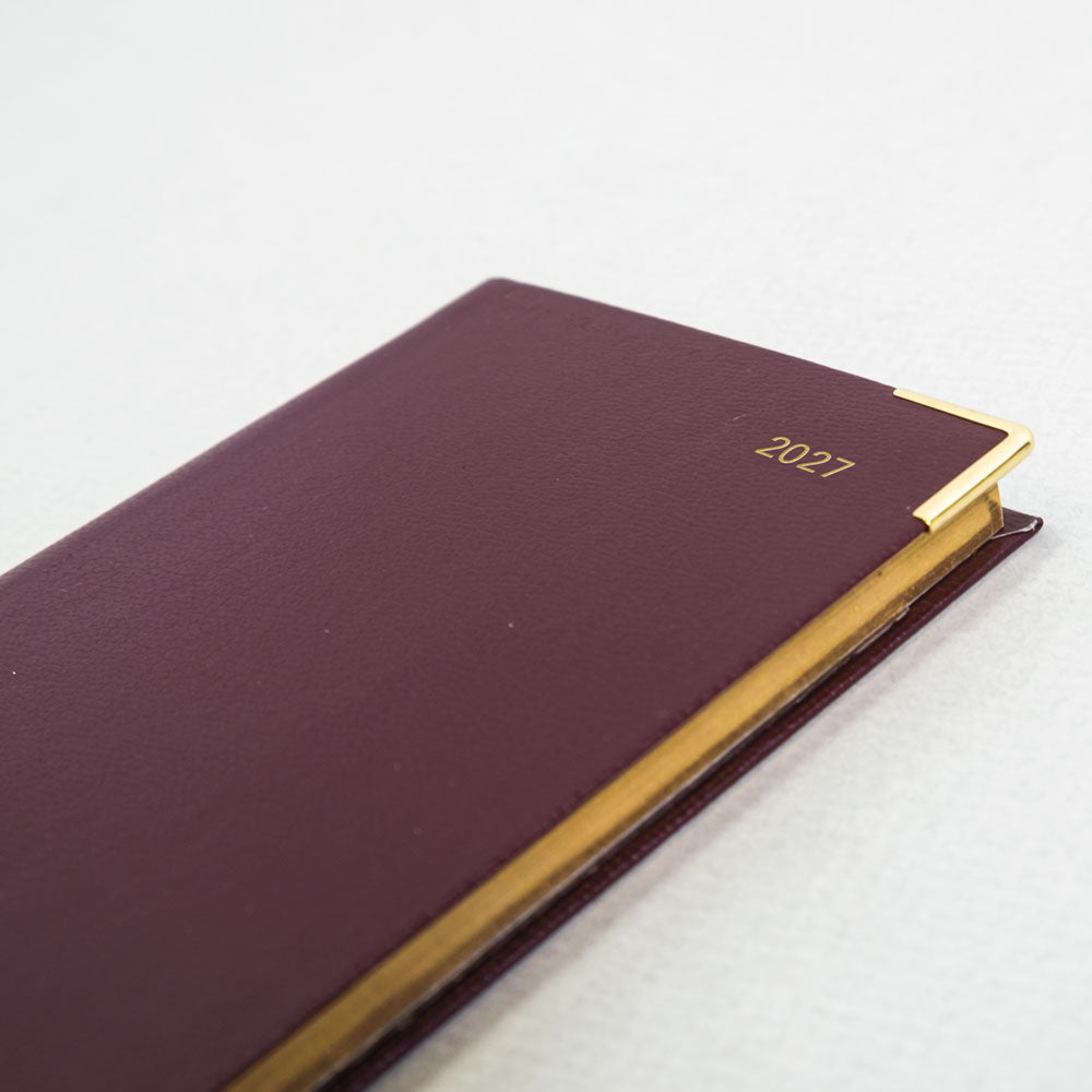 Letts Slim Weekly Planner, Classic, 2027 Burgundy 27-C32SUBY#color_burgundy