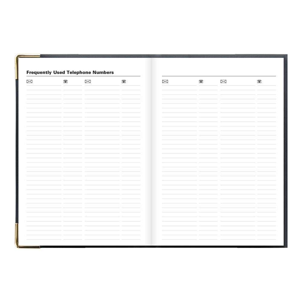 Letts A5 Weekly Appointment Book, Classic, 2027 Black 27-C32XBK#color_black