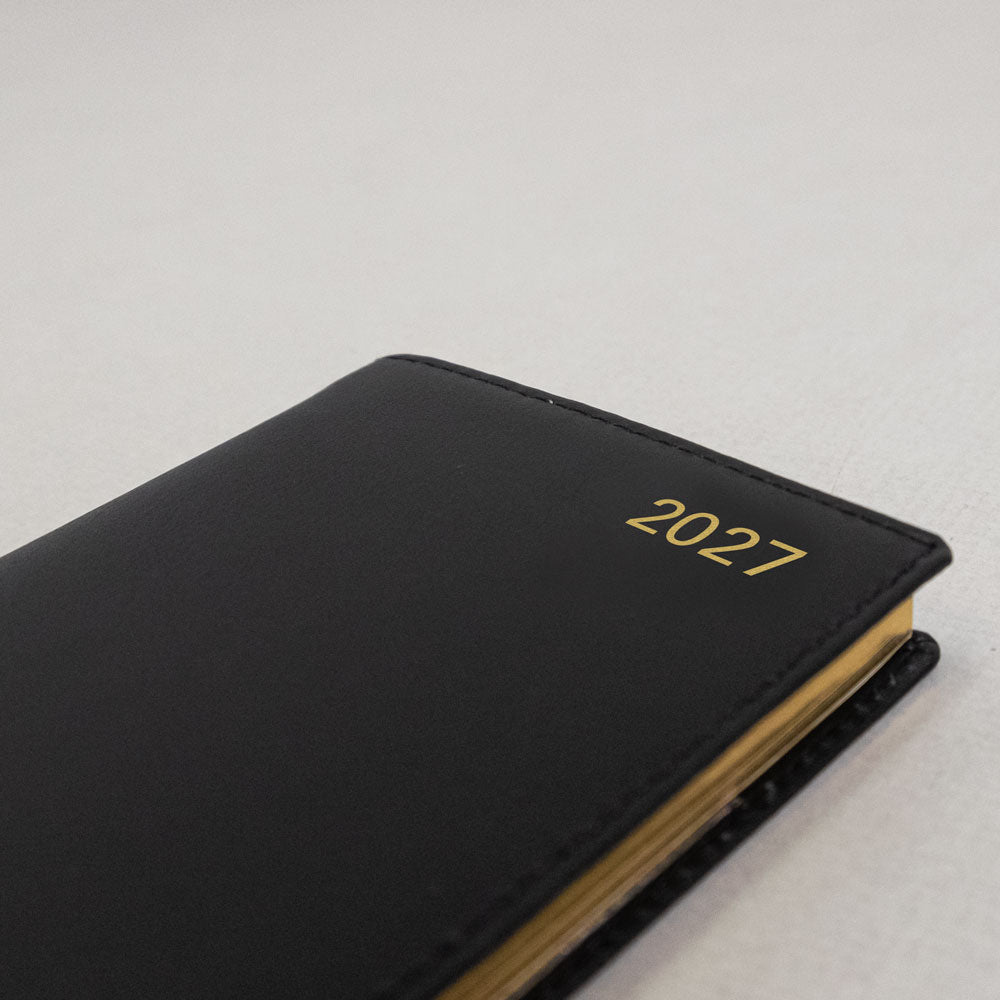 Letts Slim Weekly Planner, Belgravia, 2027 Black 27-C33SUBK#color_black