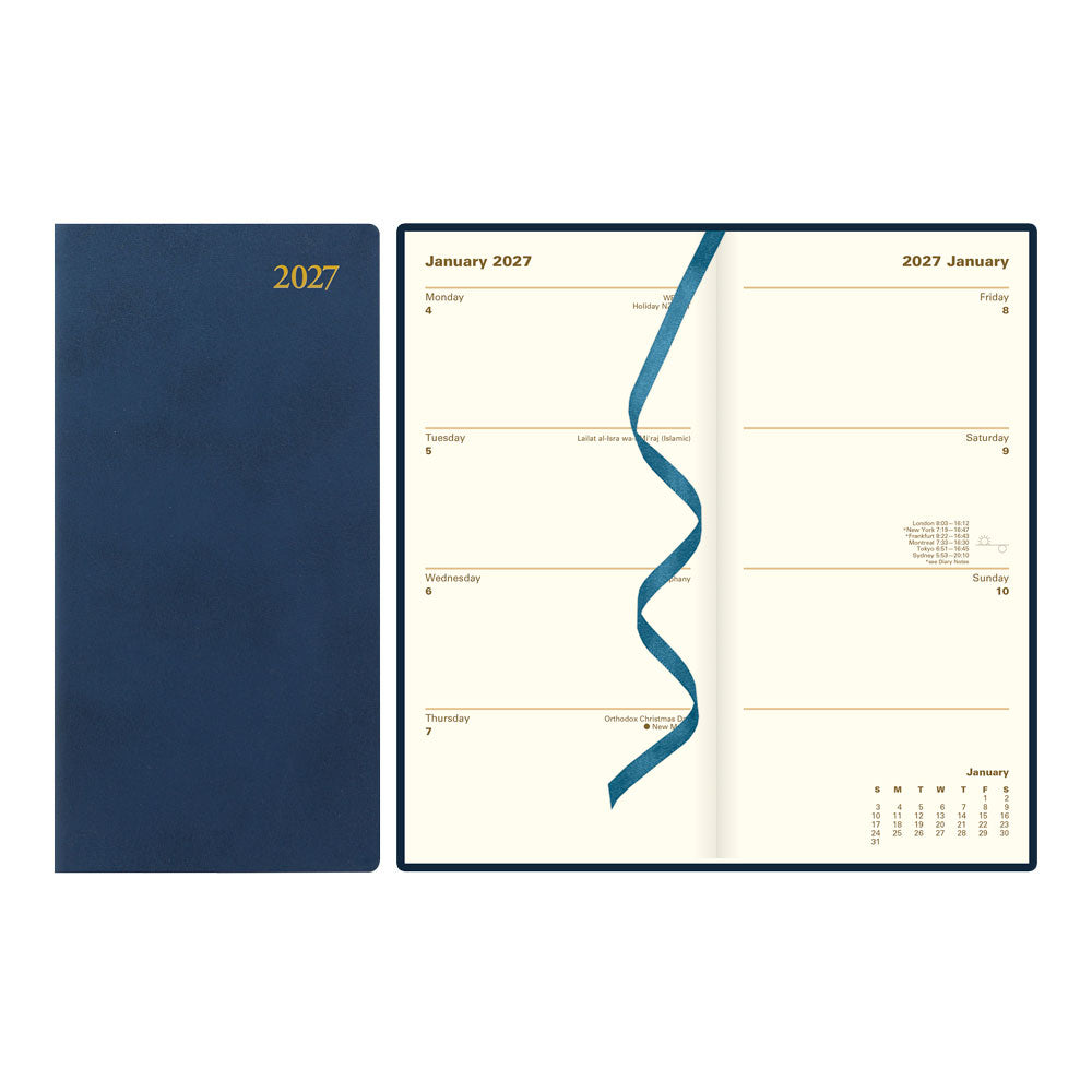 Letts Slim Weekly Planner, Signature, 2027 Blue 27-C38SUBE#color_blue
