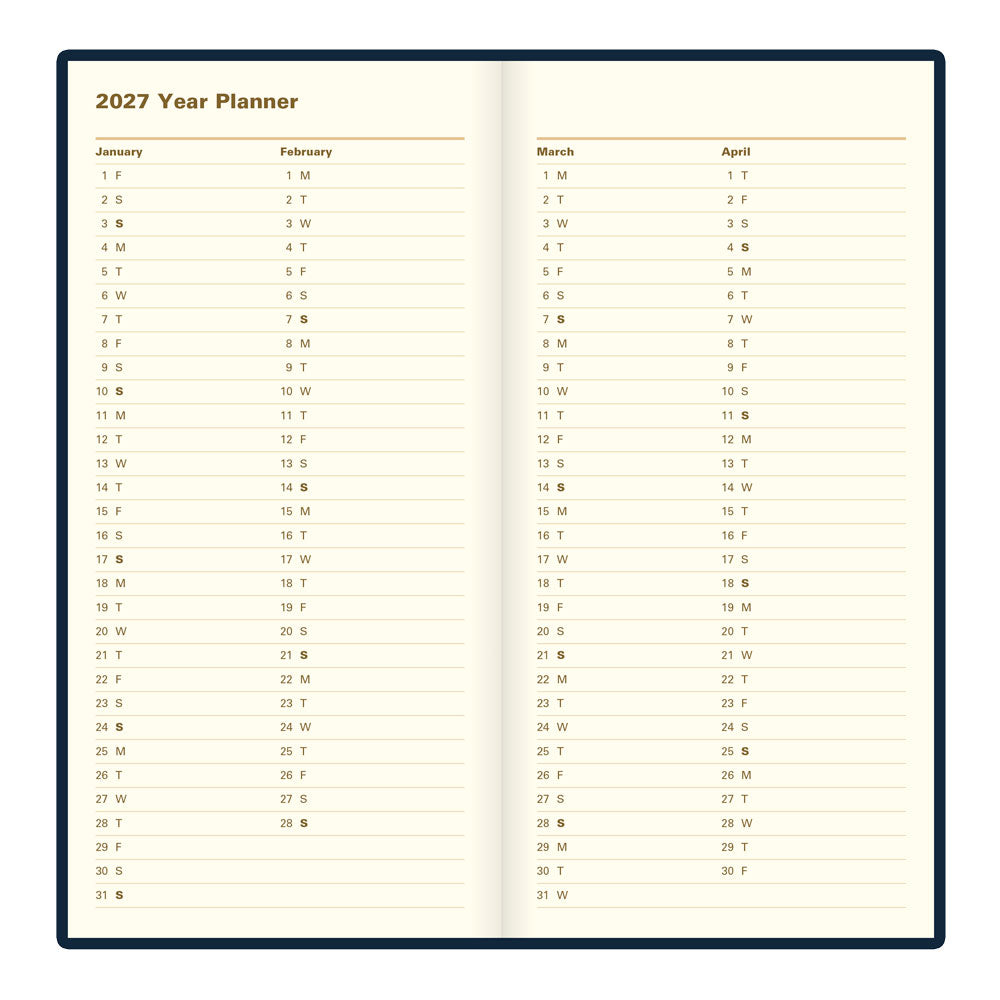 Letts Slim Weekly Planner, Signature, 2027 Blue 27-C38SUBE#color_blue