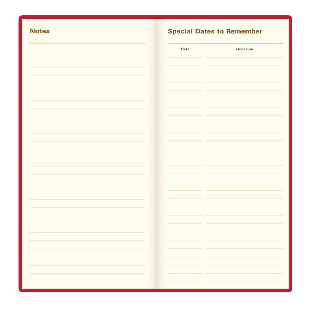 Letts Slim Weekly Planner, Signature, 2027 Burgundy 27-C38SUBY#color_burgundy