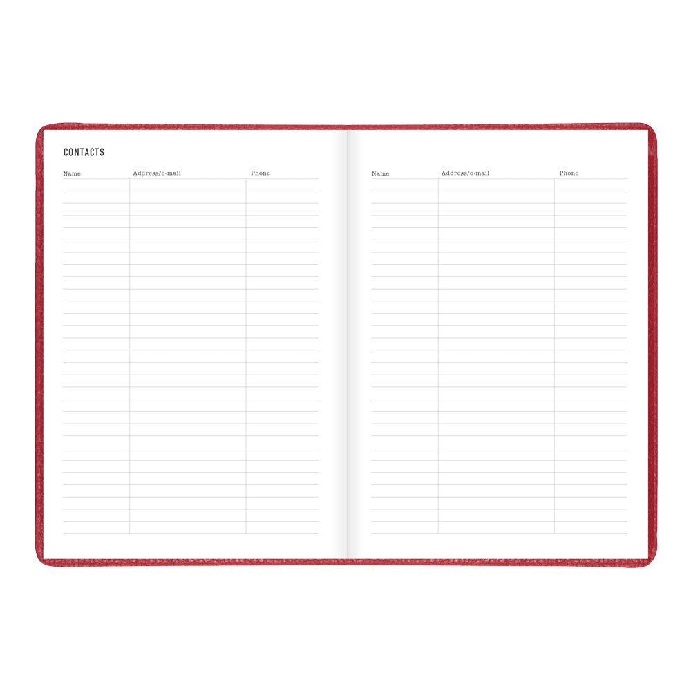 Letts A5 Weekly Appointment Book, Milano, 2027 Red 27-CTO3XURD#color_red