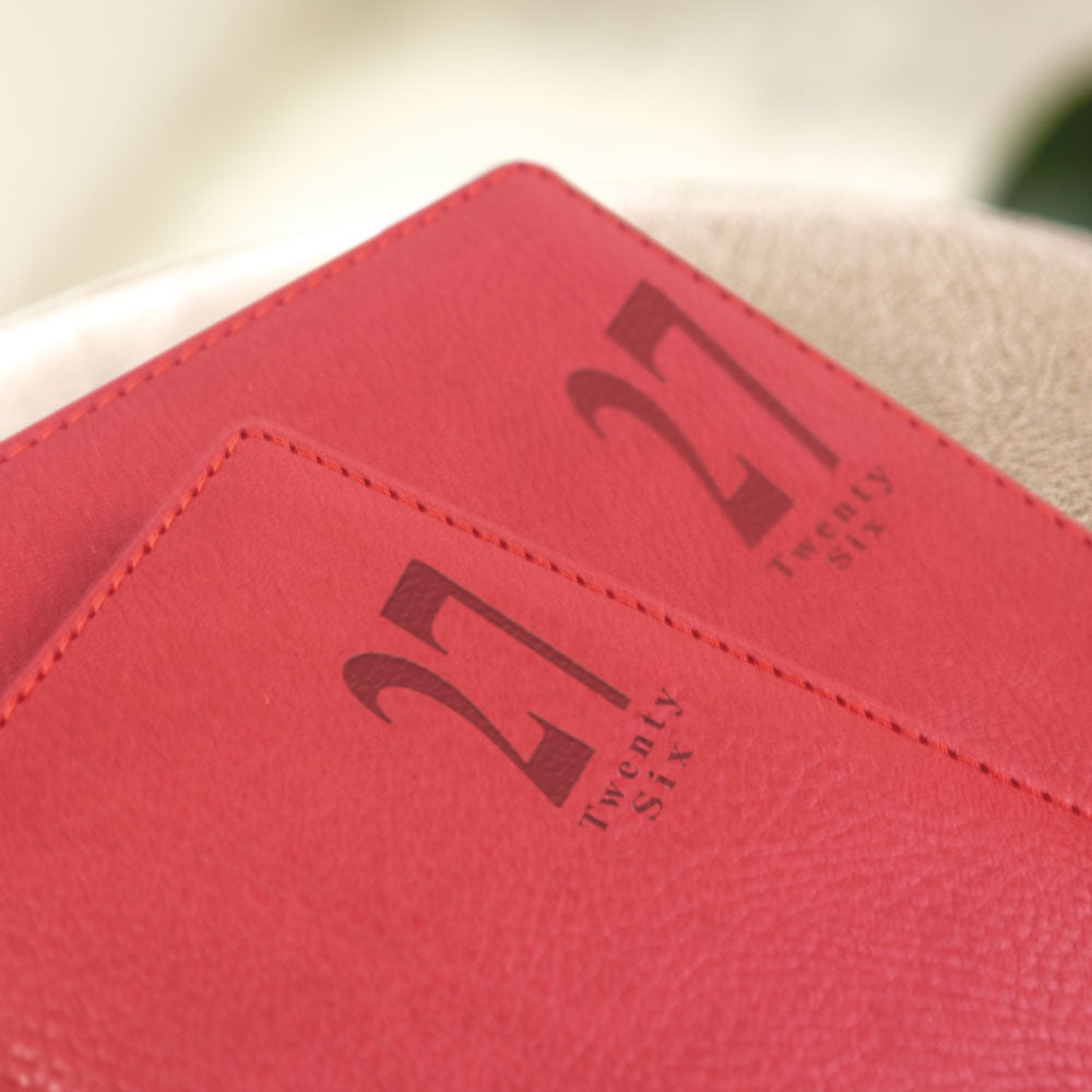 Letts A5 Weekly Appointment Book, Milano, 2027 Red 27-CTO3XURD#color_red