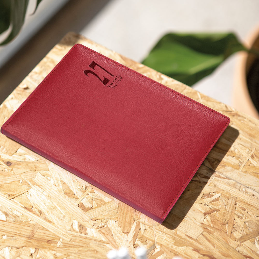 Letts A5 Weekly Appointment Book, Milano, 2027 Red 27-CTO3XURD#color_red