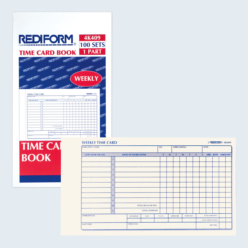 Time Card Pad 4K409