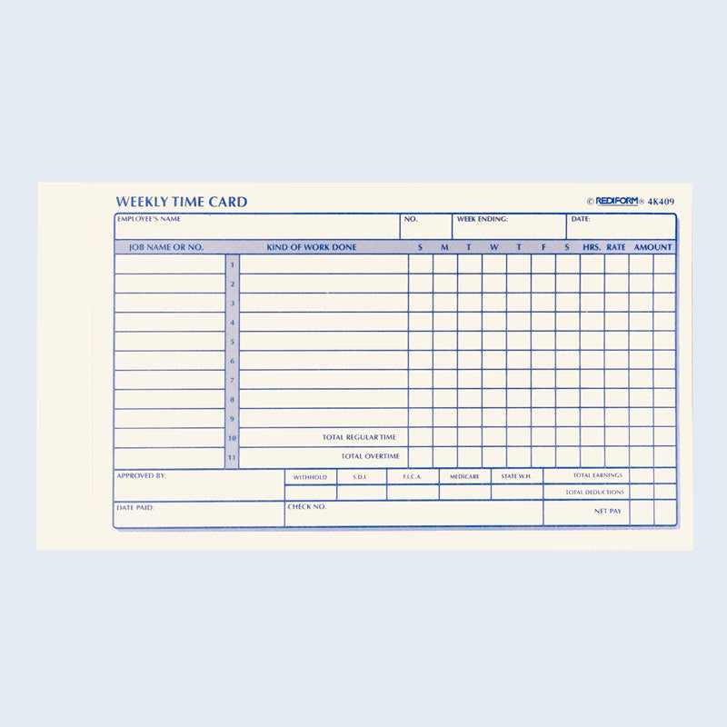 Time Card Pad 4K409