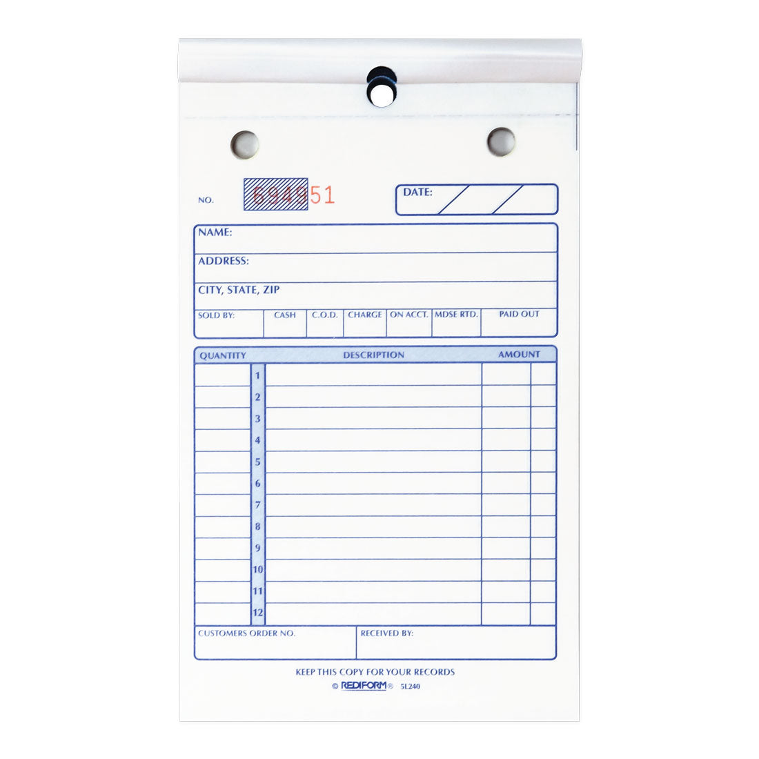 Sales Book 5L240