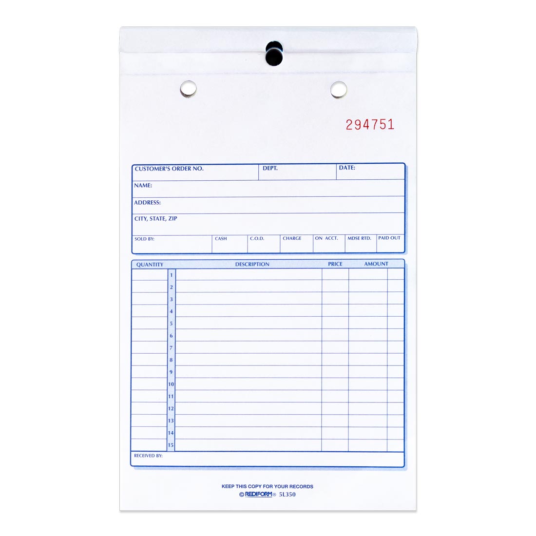 Sales Book 5L350