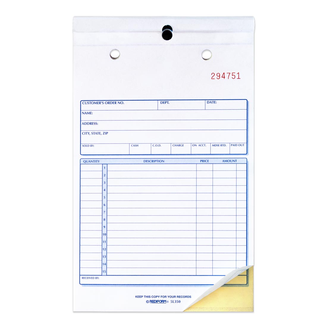 Sales Book 5L350