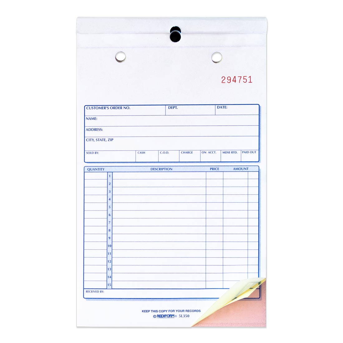 Sales Book 5L350