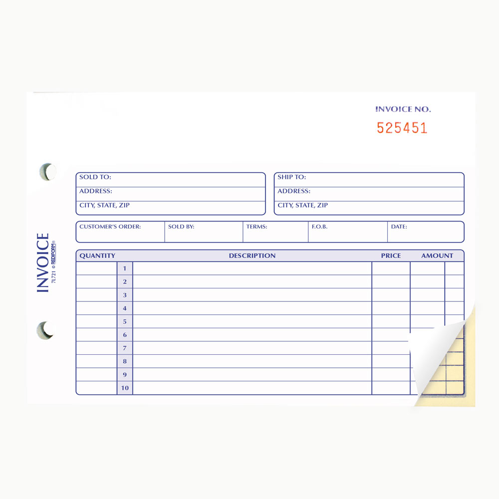 Invoice Book 7L721