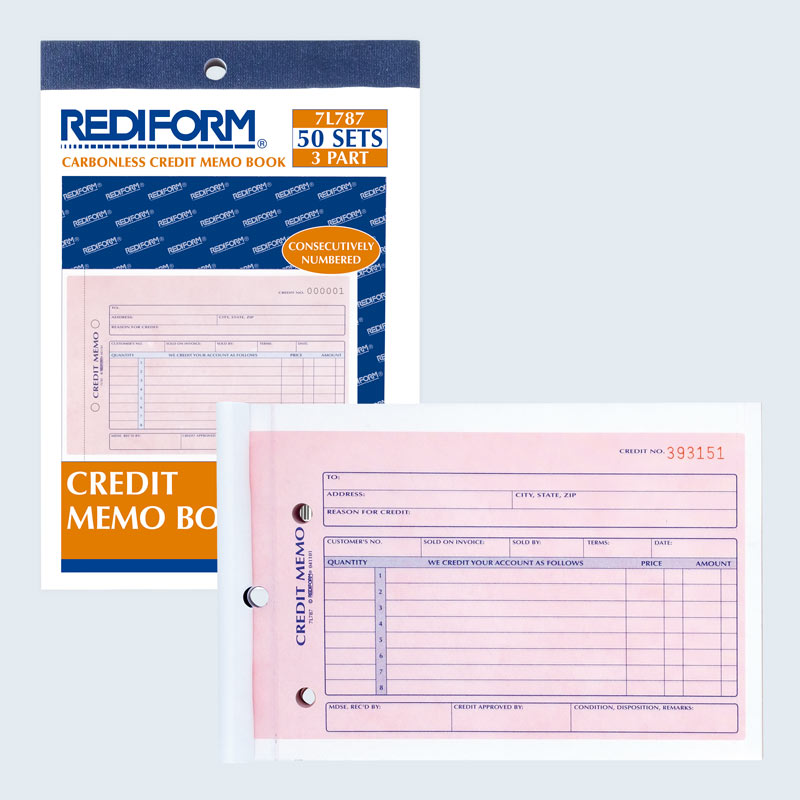 Credit Memo Book 7L787
