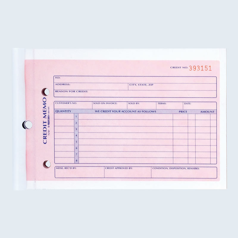 Credit Memo Book 7L787