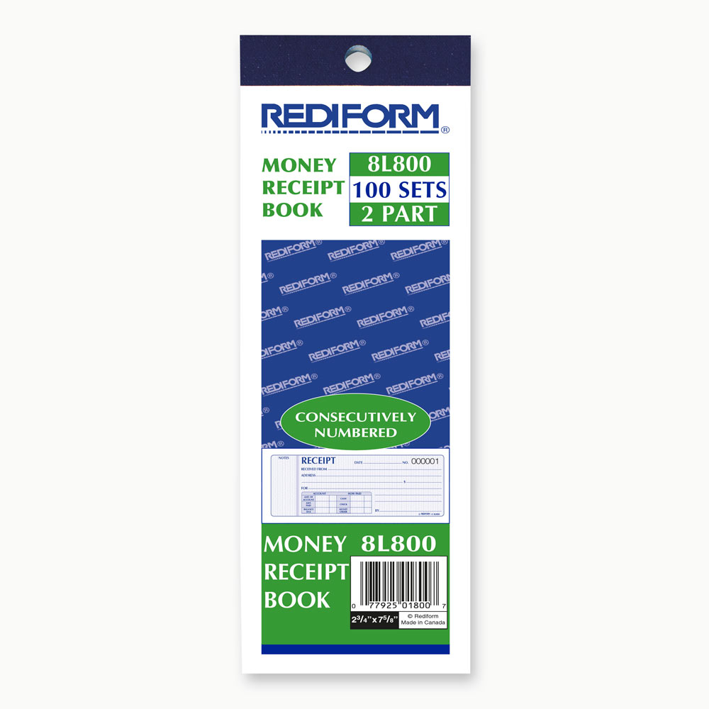 Money Receipt Book 8L800