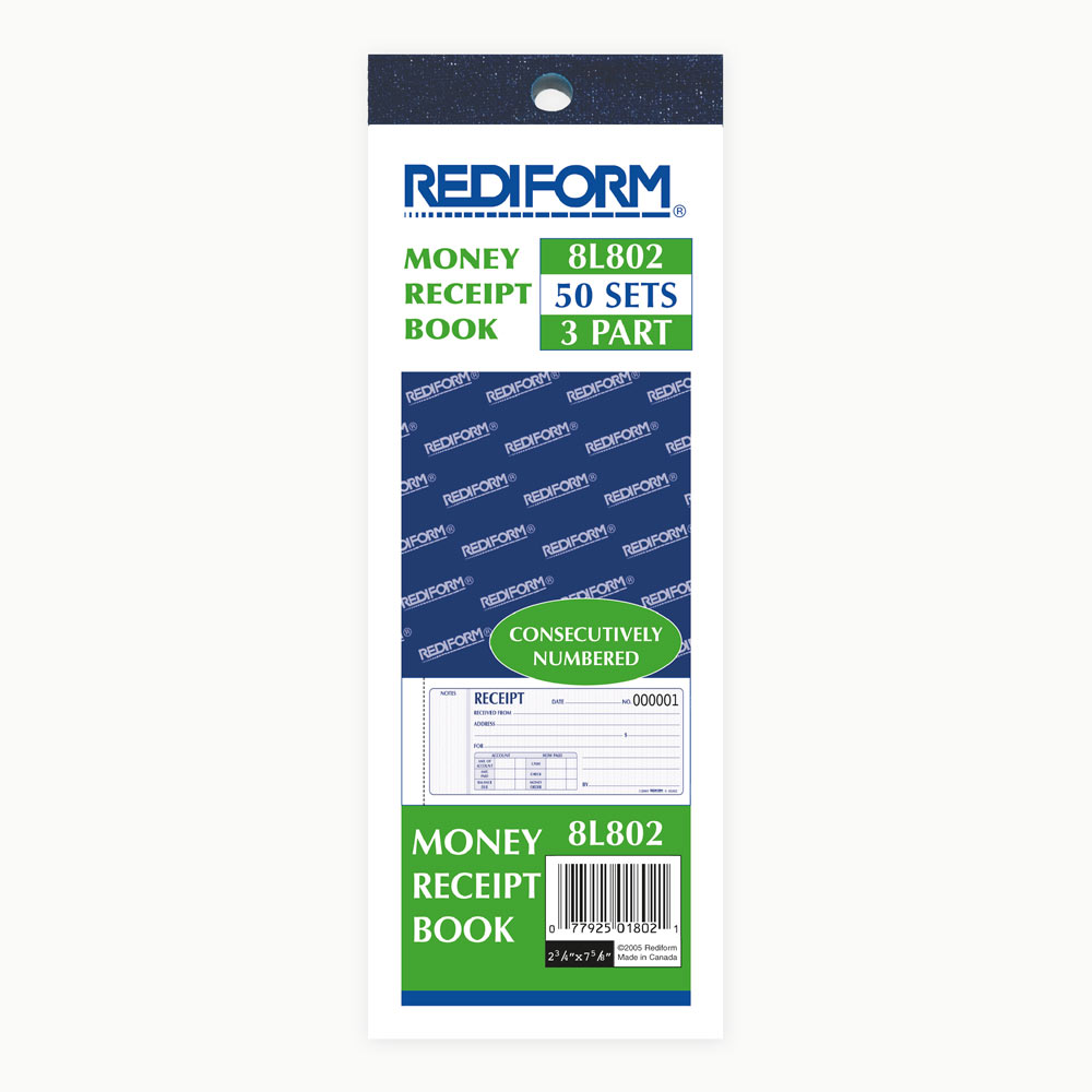 Money Receipt Book 8L802