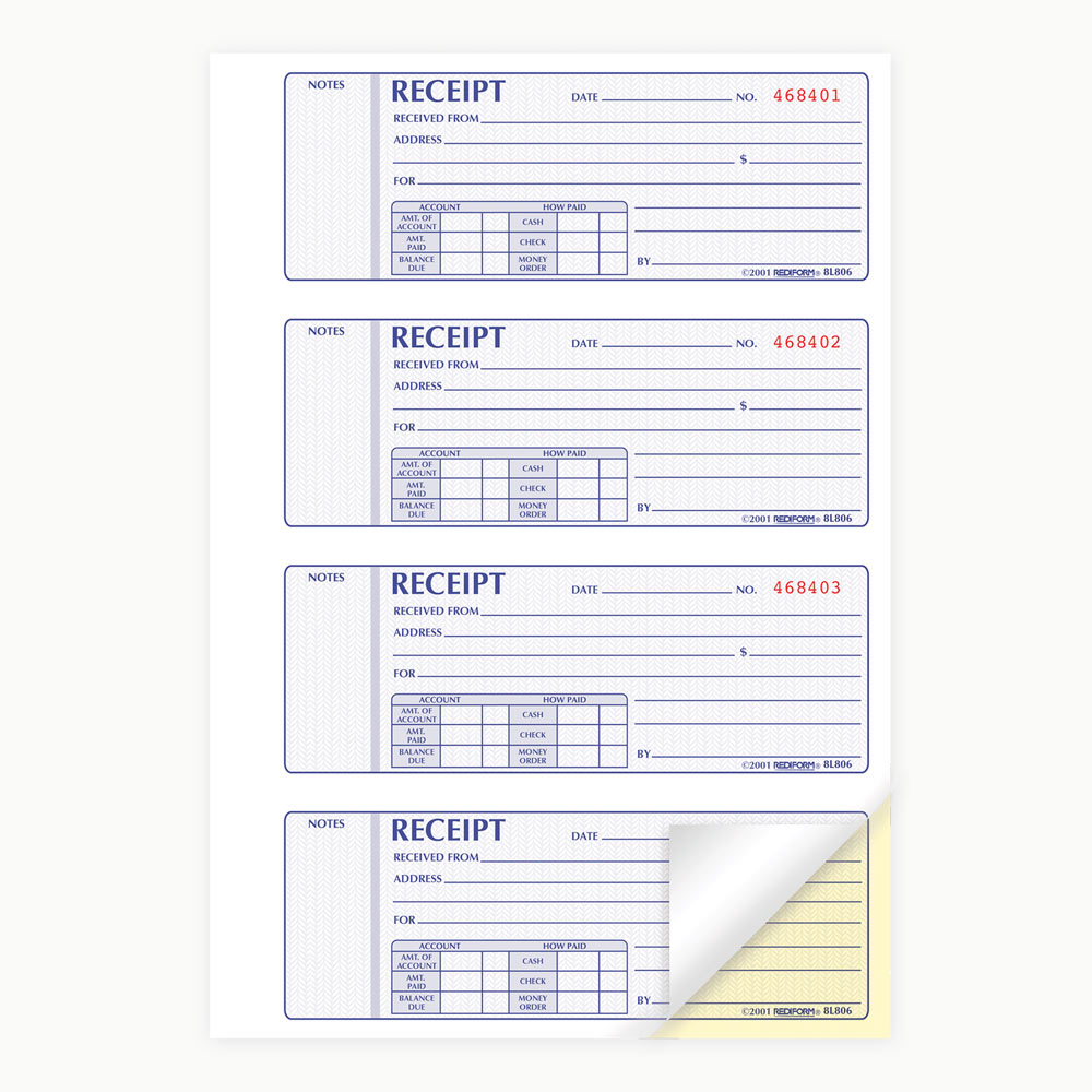 Money Receipt Book 8L806