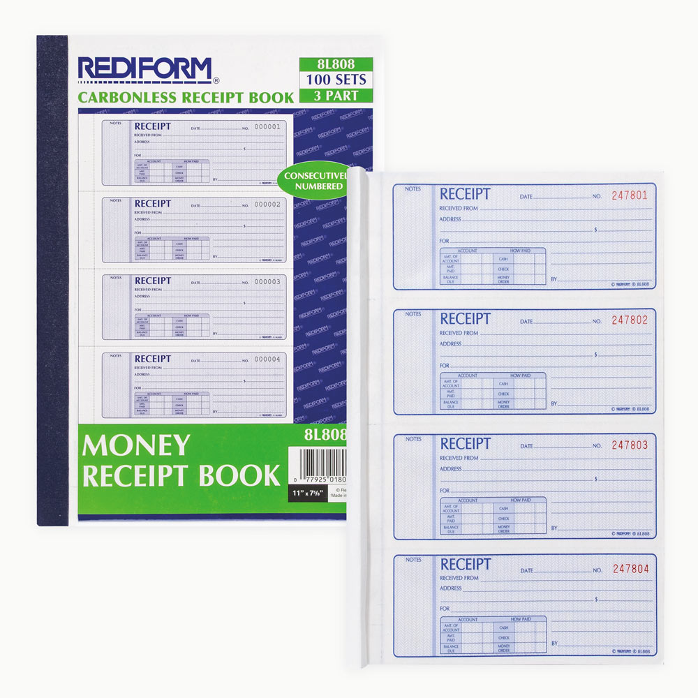 Money Receipt Book 8L808