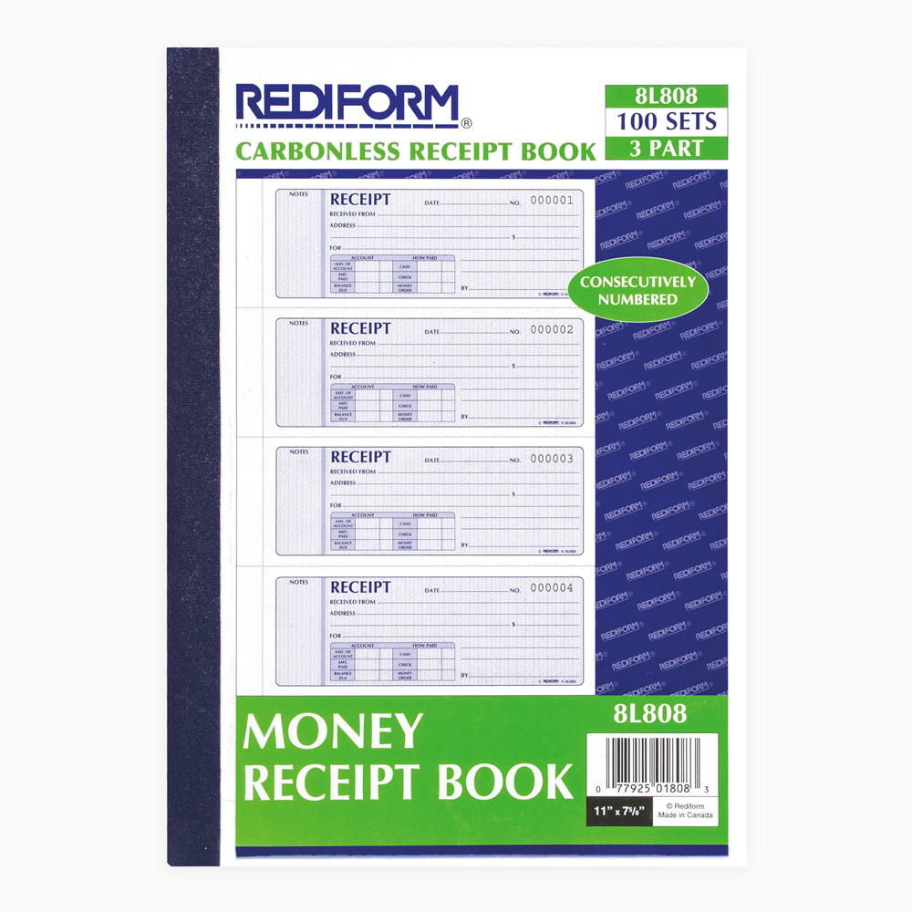 Money Receipt Book 8L808