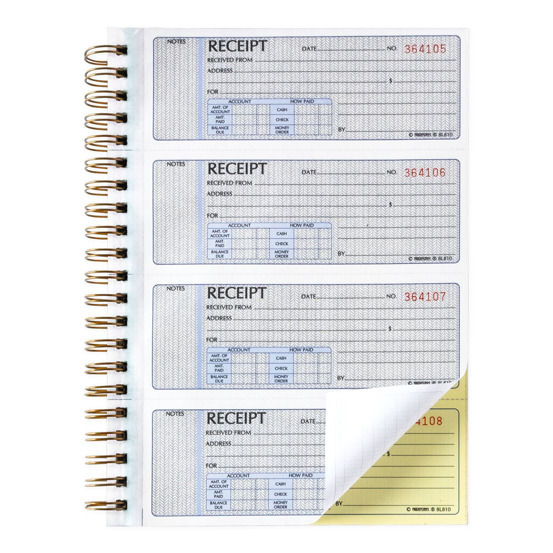 Gold Standard - Money Receipt Book 8L810