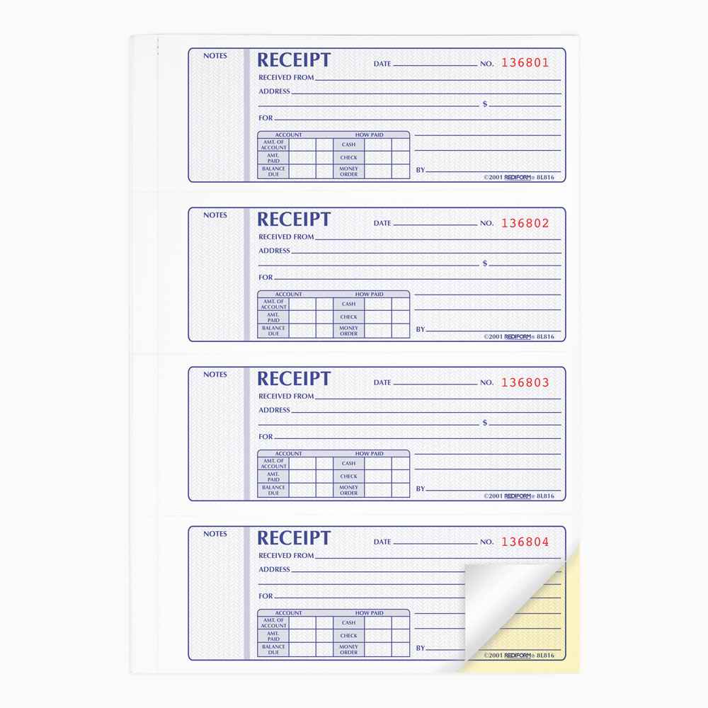 Money Receipt Book 8L816
