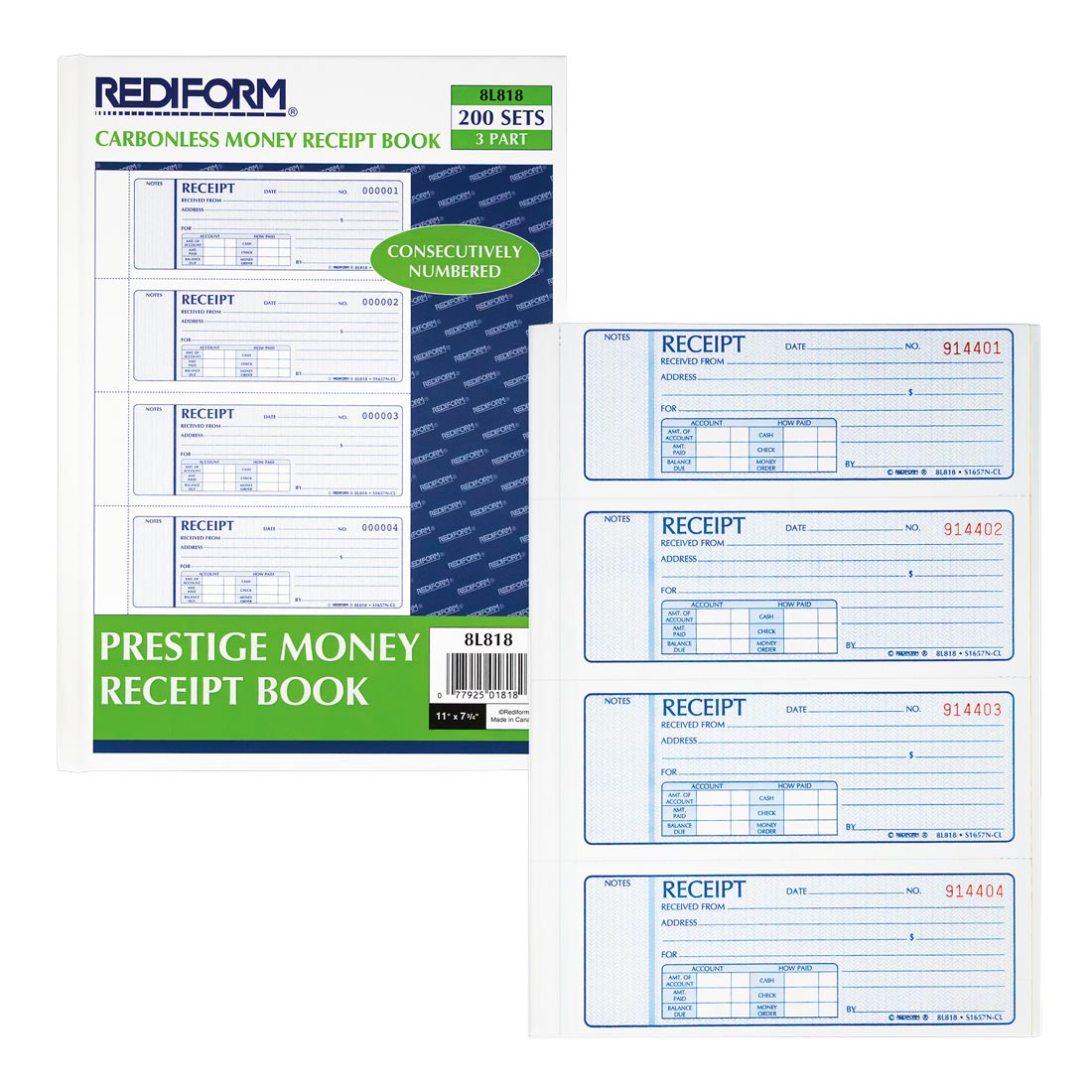 Money Receipt Book 8L818
