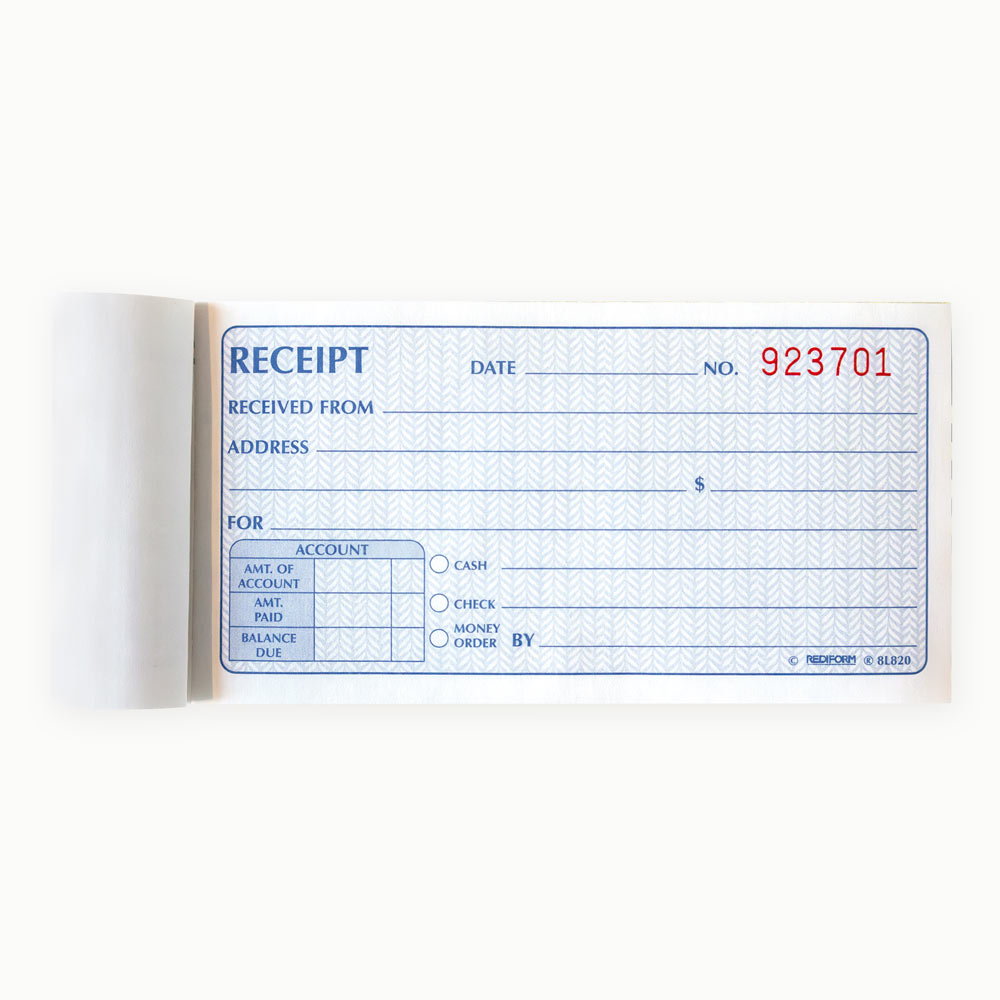Money Receipt Book 8L820