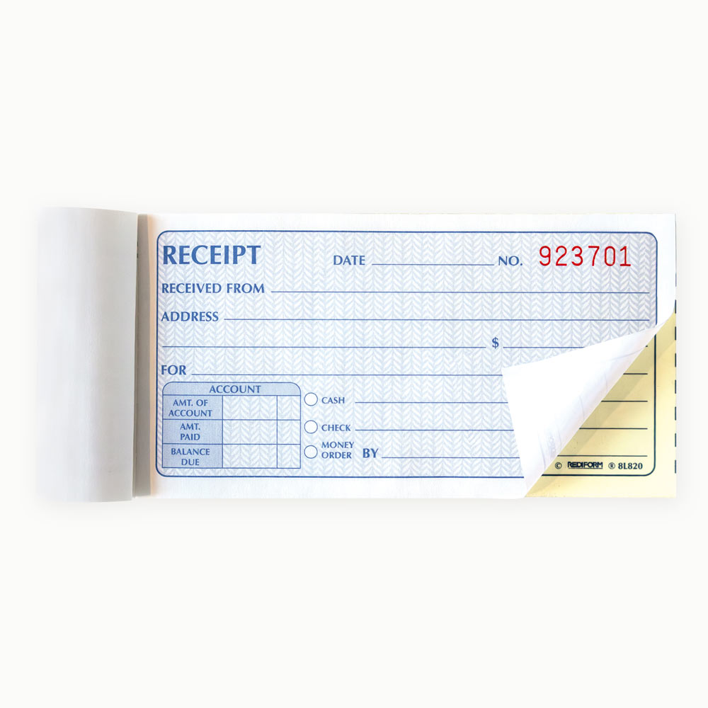 Money Receipt Book 8L820