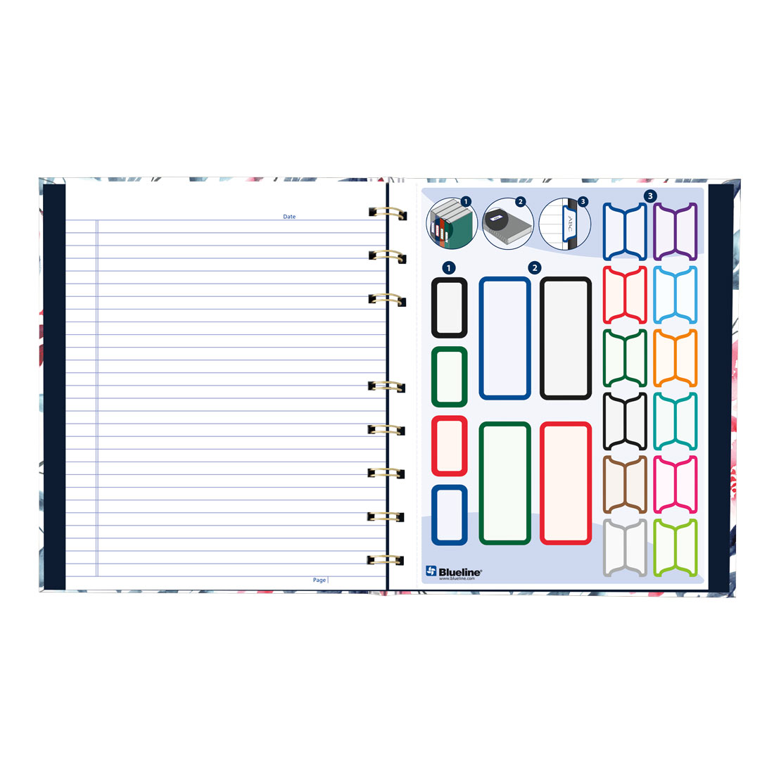 NotePro Notebook Tranguil Blooms A9C.01#color_tranquil-blooms