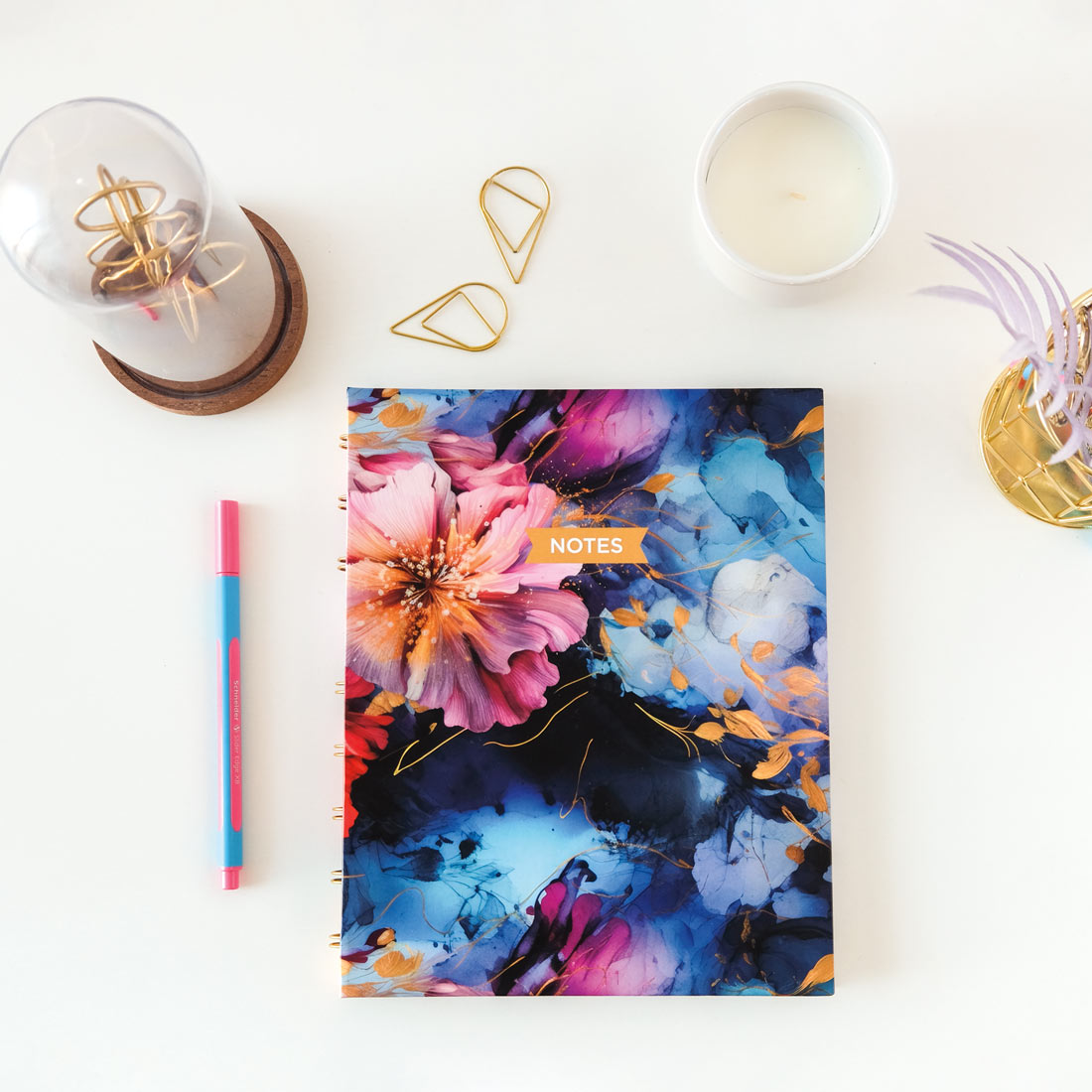 NotePro Notebook Midnight Floral A9C.02#color_midnight-floral