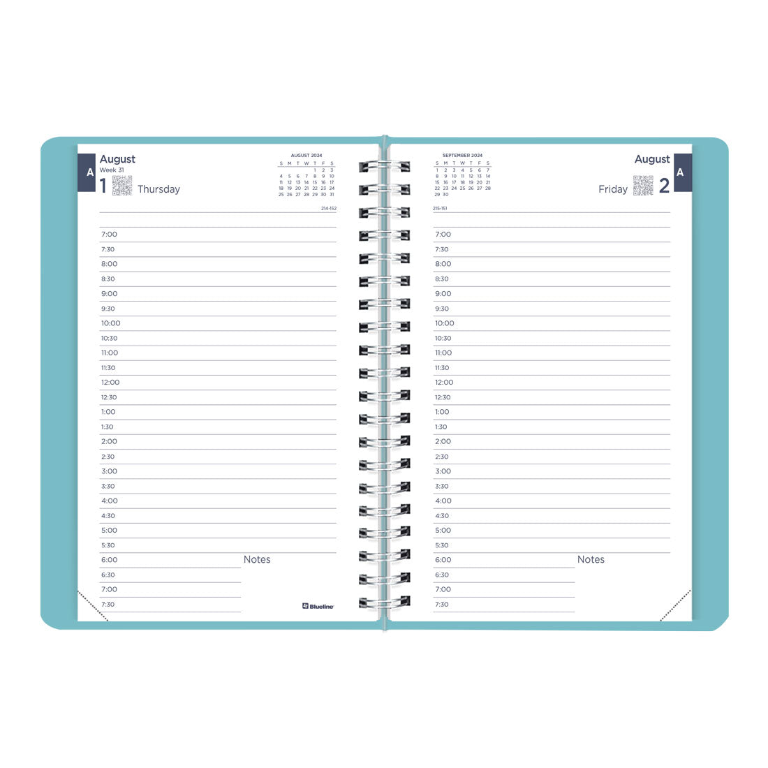 Academic Daily Planner 2024-2025, English, CA201F#color_cyan