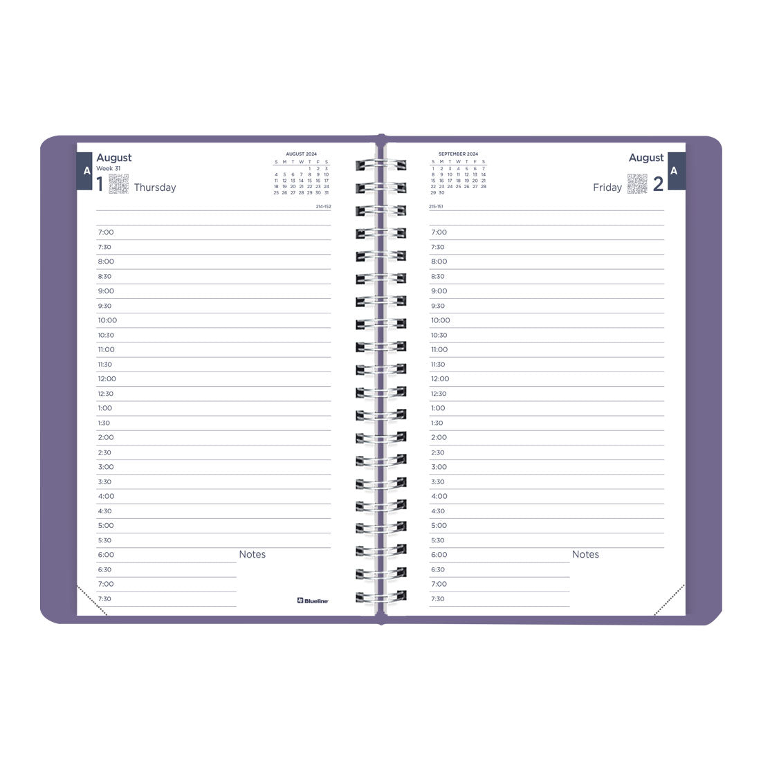 Academic Daily Planner 2024-2025, English, CA201F#color_dusty-purple