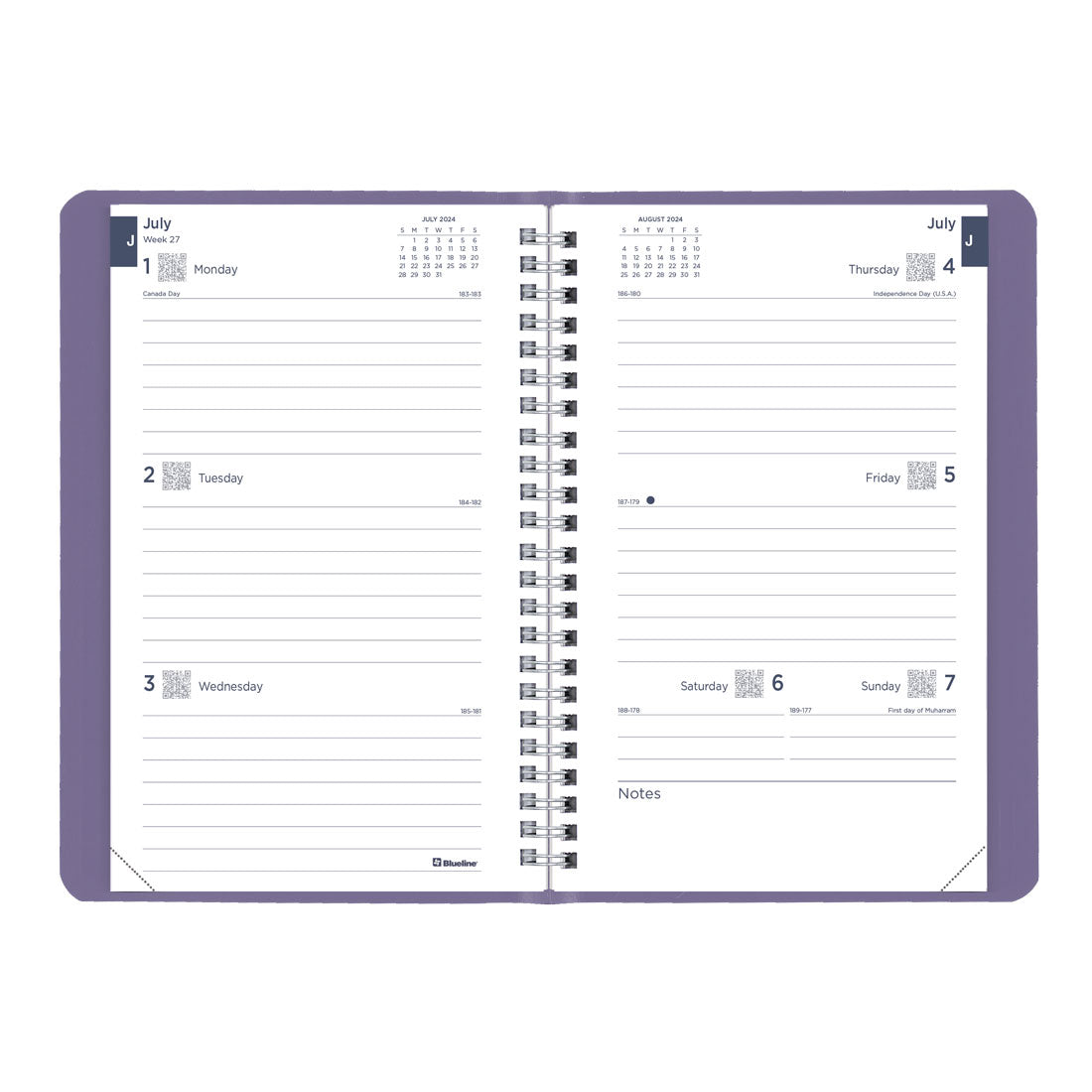 Academic Weekly Planner Fashion 2024-2025, English, CA101F#color_dusty-purple